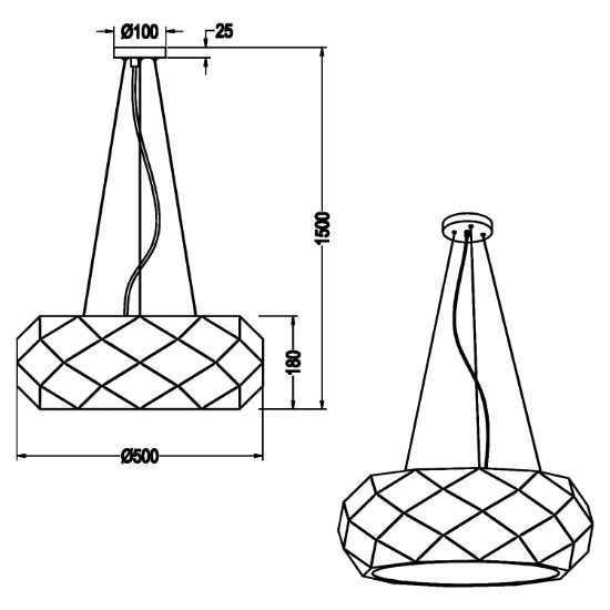 Lampadario moderno bianco design per soggiorno