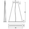 Lampadario in legno rustico per cucina led 27w 3000k dimmerabile