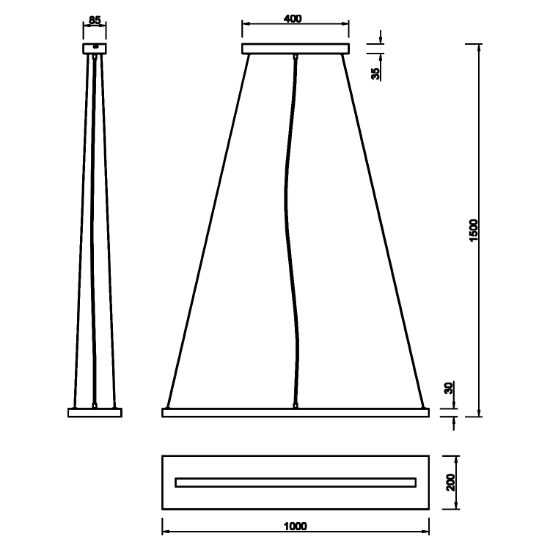 Lampadario in legno rustico per cucina led 27w 3000k dimmerabile