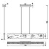 Lampadario barra di legno rustico per tavolo sala da pranzo touch dimmer led 39w 3000k