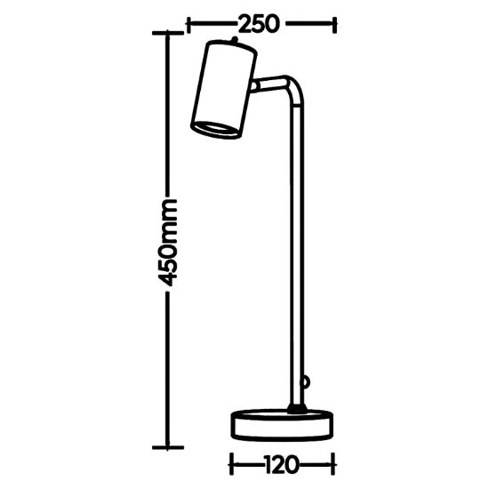 Lampada da tavolo moderna marrone orientabile