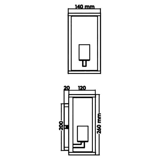 Applique da esterno ip44 in vetro alluminio pressofuso bianco