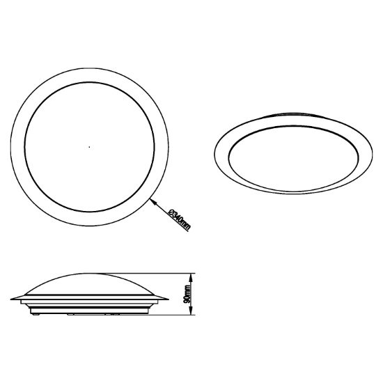 Plafoniera moderna titano led 12w 3000k 35cm