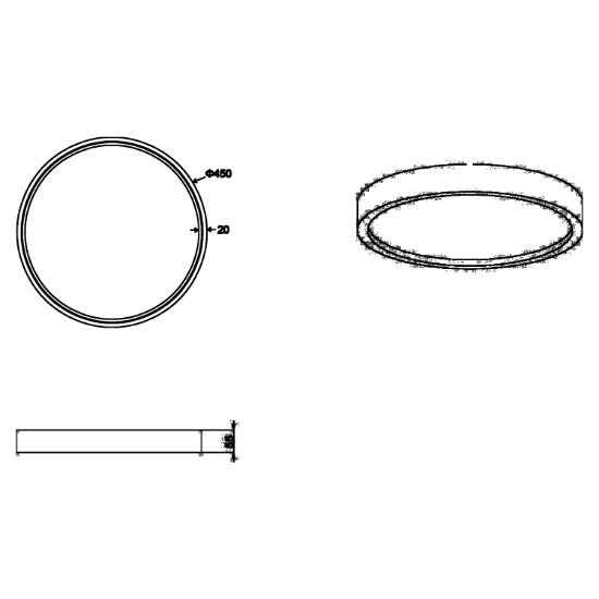 Plafoniera moderna tonda led 29w cct 2300k 3000k 4000k minimal