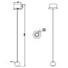 Lampadario a sospensione da bagno sfera bianca led 5w cct 2300k-4000k con telecomando