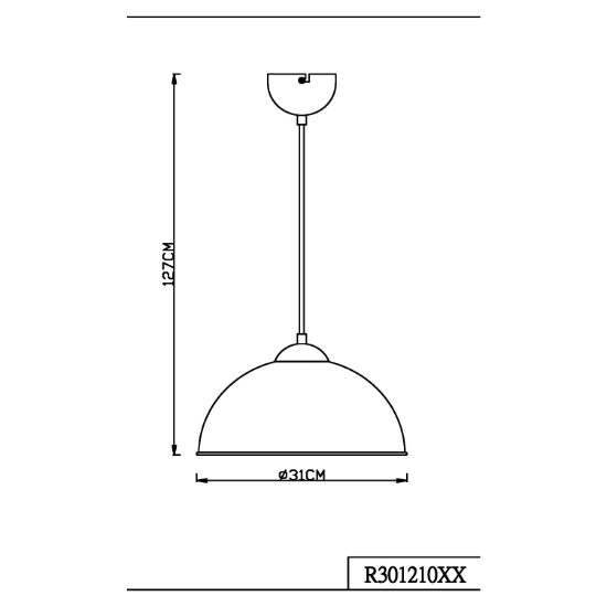 Lampadario per cucina cup nero oro