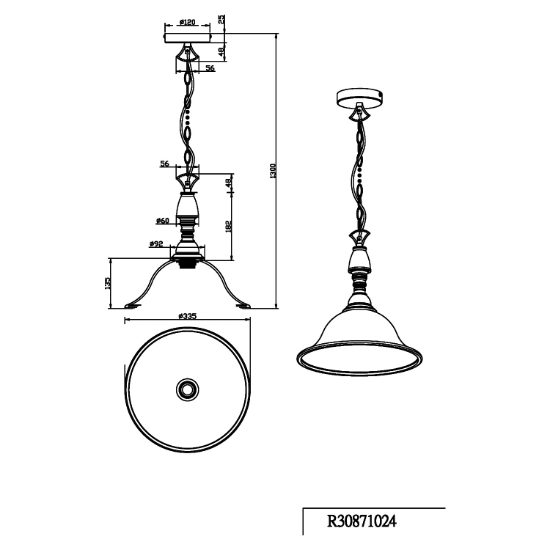 Lampadario da cucina ruggine per penisola rustica