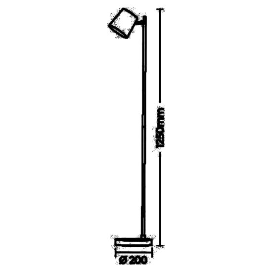 Piantana da terra bianca portatile led 4,5w ricaricabile usb dimmerabile 3000k
