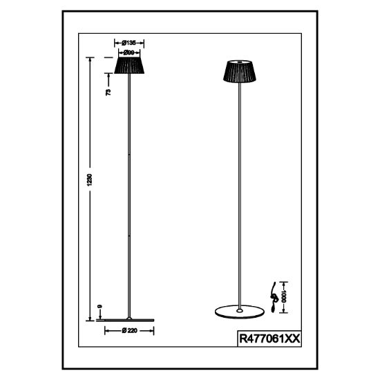 Piantana da esterno senza fili verde pistacchio led 1.5w 3000k