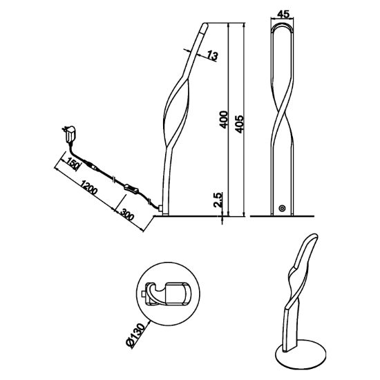 Lampada da scrivania per ufficio moderna bianca led 4000k 10w