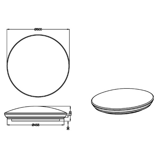 Plafoniera da bagno moderna led 24w 4000k ip44 effetto stelle