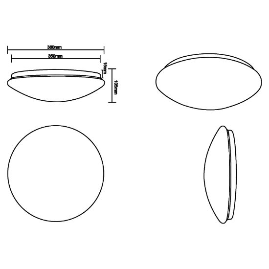 Plafoniera moderna circolare led 18w cct da 3000k a 6000k dimmerabile