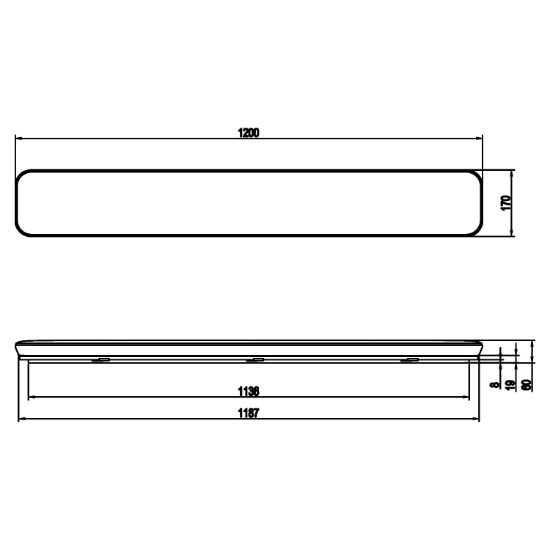 Plafoniera moderna rettangolare led 46w 4000k dimmerabile