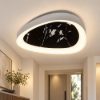 Plafoniera moderna plettro nero led 30w cct 3000k 4000k