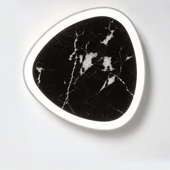 Plafoniera moderna plettro nero led 30w cct 3000k 4000k