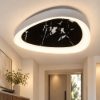 Plafoniera moderna plettro marmo nero led 36w cct 3000k 4000k 50cm