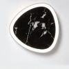 Plafoniera moderna plettro marmo nero led 36w cct 3000k 4000k 50cm