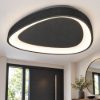 Plafoniera moderna plettro antracite led 48w cct 3000k 4000k 65cm