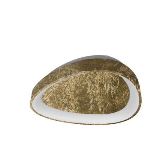 Plafoniera led 48w cct 3000k 4000k moderna plettro foglia oro