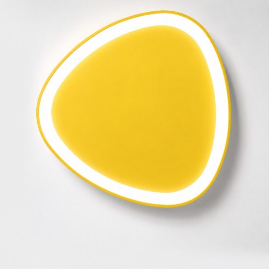 Plafoniera led 48w cct 3000k 4000k plettro moderna giallo girasole 65cm