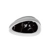 Plafoniera moderna plettro marmo nero led 48w cct 3000k 4000k 65cm