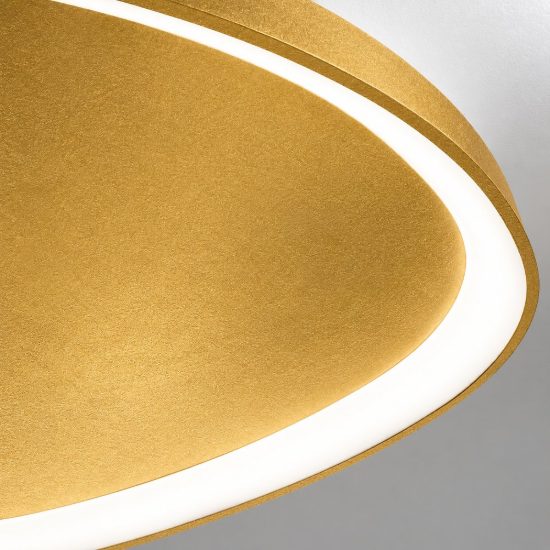 Plafoniera led 48w cct 3000k 4000k plettro moderna oro opaco