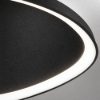 Plafoniera moderna plettro nero led 48w cct 3000k 4000k 65cm