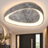 Plafoniera moderna plettro foglia argento led 48w cct 3000k 4000k