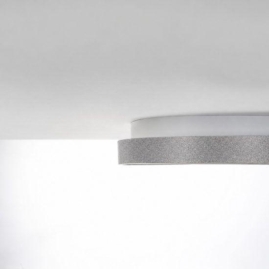 Plafoniera led 48w cct 3000k 4000k plettro moderna grigio perla