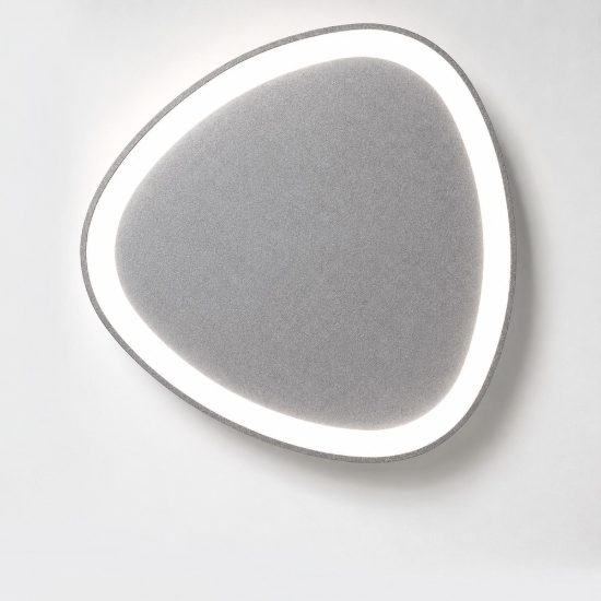 Plafoniera led 48w cct 3000k 4000k plettro moderna grigio perla