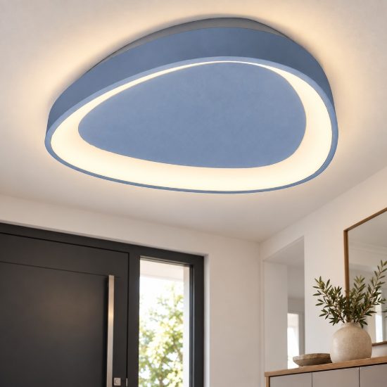 Plafoniera moderna plettro carta da zucchero led 48w cct 3000k 4000k