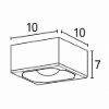 Faretto led 10w 3000k moderno da soffitto per soggiorno quadrato oro rosato