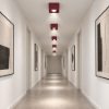 Faretto moderno quadrato bordeaux da soffitto led 10w 3000k