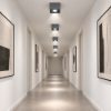 Faretto moderno quadrato antracite da soffitto led 10w 3000k