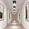 Faretto da soffitto per cucina moderno quadrato nero led 10w 3000k