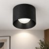 Faretto led 10w 3000k tondo moderno nero per soggiorno orientabile