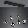 Lampadario per tavolo da pranzo nero vetro 6 luci