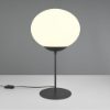 Lampada da tavolo nera per soggiorno moderno sfera vetro opaco