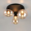 Plafoniera led 4w 2700k nero opaco vetro 50cm