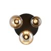 Plafoniera led 4w 2700k nero opaco vetro 50cm