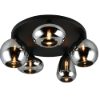Plafoniera led 4w 2700k nero opaco vetro 64cm