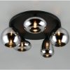 Plafoniera led 4w 2700k nero opaco vetro 64cm