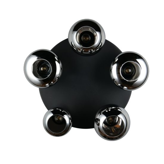 Plafoniera led 4w 2700k nero opaco vetro 64cm