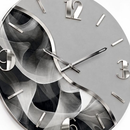 Orologio da parete rotondo 50cm resina effetto marmorizzato moderno fp