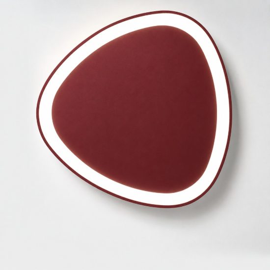 Plafoniera led 36w cct 3000k 4000k moderna plettro bordeaux