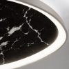 Plafoniera moderna plettro marmo nero led 60w cct 3000k 4000k 80cm