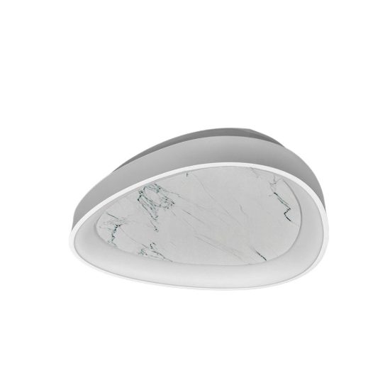 Plafoniera led 60w cct 3000k 4000k plettro moderna marmo bianco 80cm