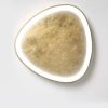 Plafoniera led 60w cct 3000k 4000k moderno plettro foglia oro 80cm