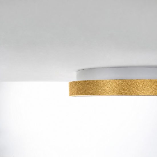 Plafoniera led 60w cct 3000k 4000k 80cm plettro moderna oro opaco