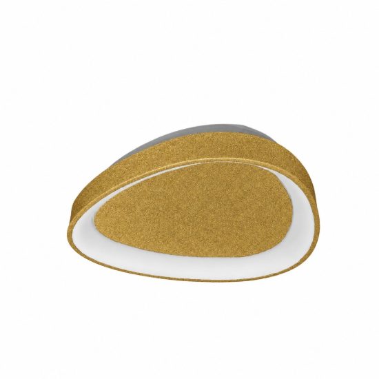 Plafoniera led 60w cct 3000k 4000k 80cm plettro moderna oro opaco